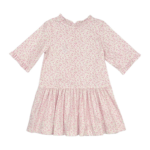 LAYLA DRESS L/S 3/4 - PINK/MINT FLORAL