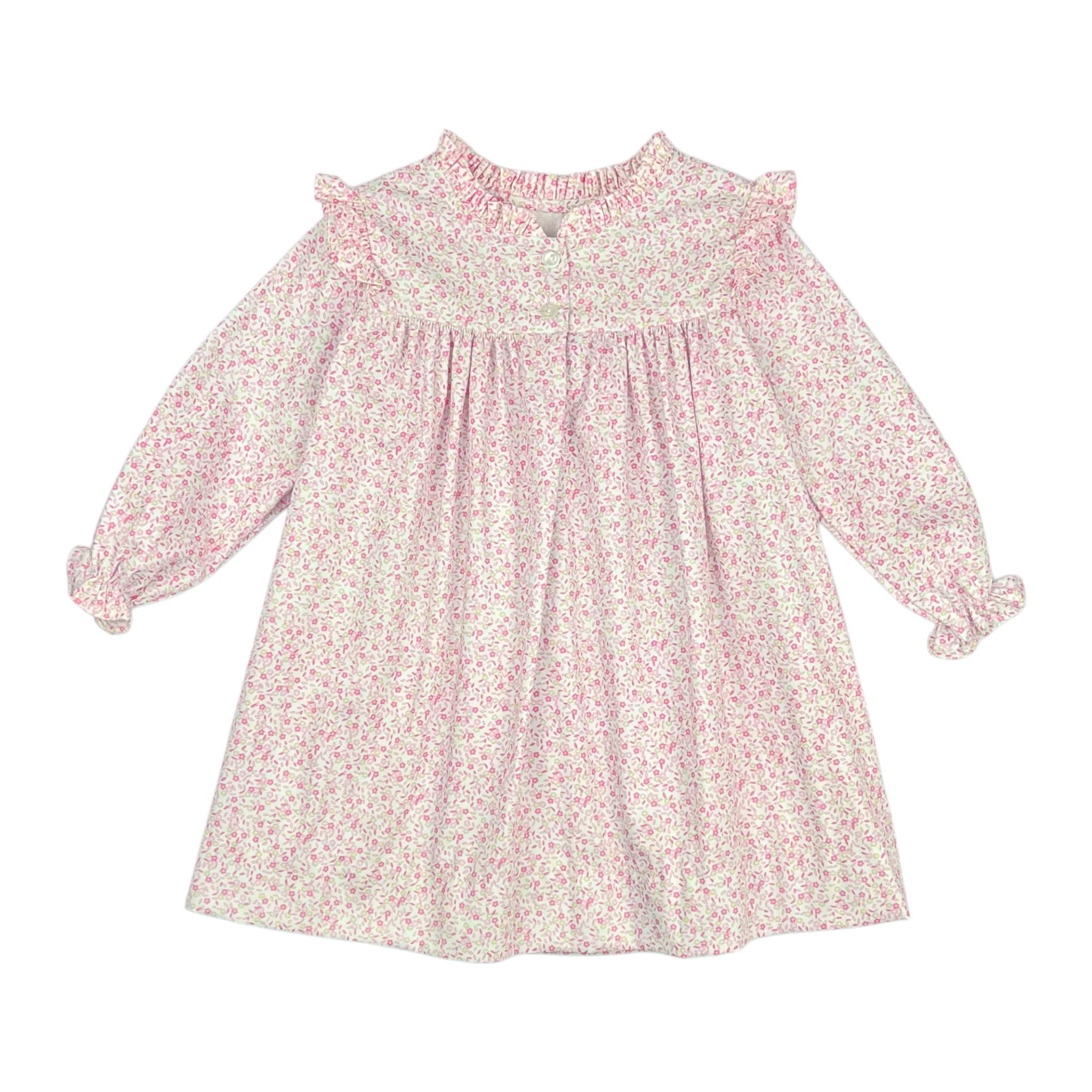 NANCY DRESS L/S  - PINK/MINT FLORAL