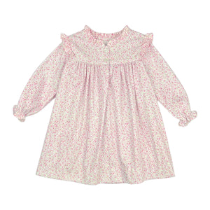 NANCY DRESS L/S  - PINK/MINT FLORAL