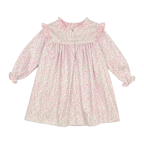 NANCY DRESS L/S  - PINK/MINT FLORAL
