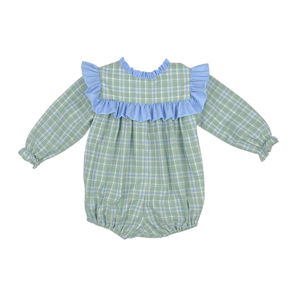 SYDNEY BUBBLE  - SAGE/ PERI PLAID