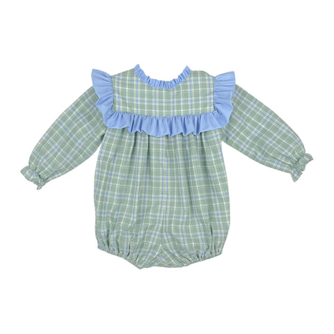SYDNEY BUBBLE  - SAGE/ PERI PLAID