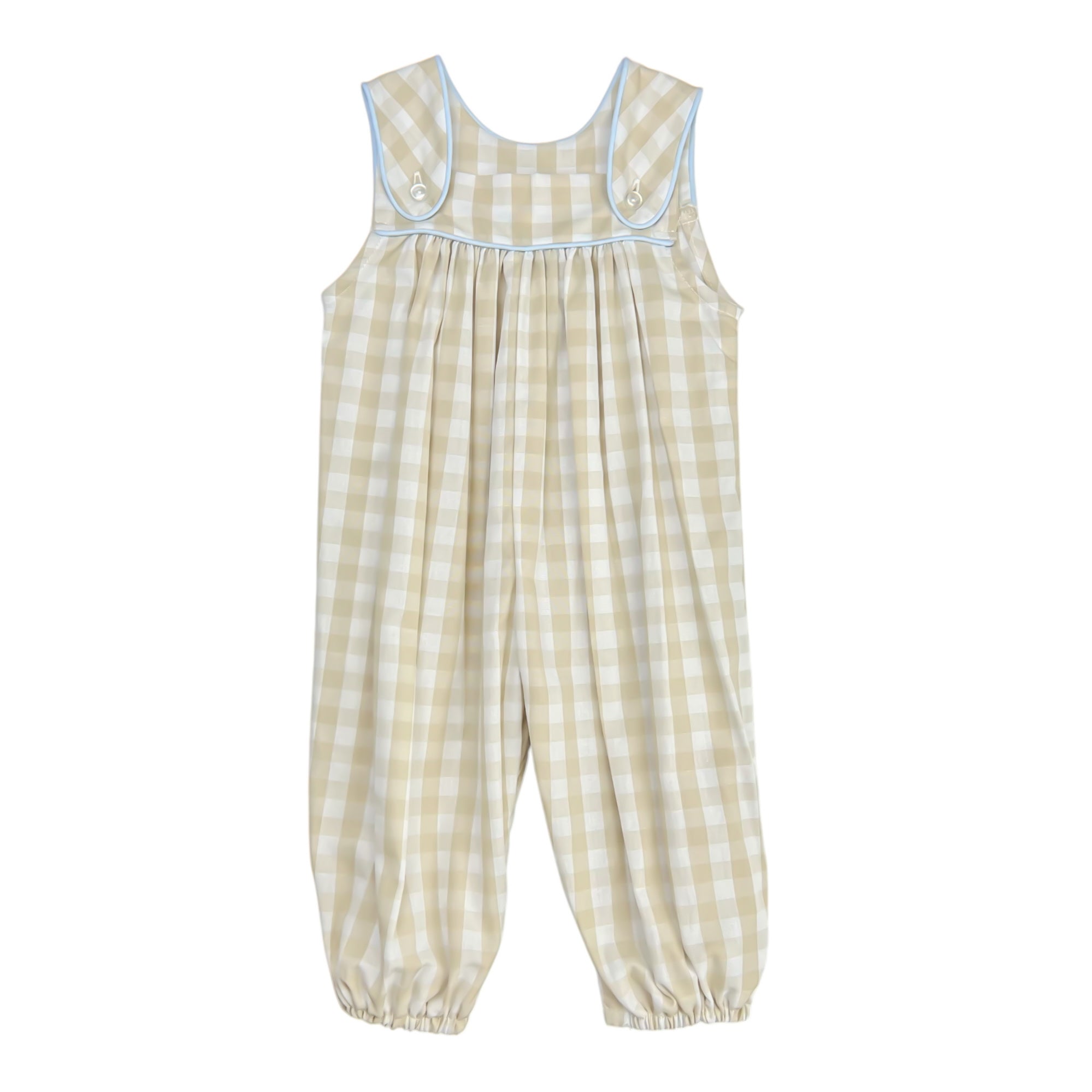 HAYES LONG BUBBLE  - KHAKI CHECK