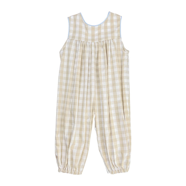 HAYES LONG BUBBLE  - KHAKI CHECK