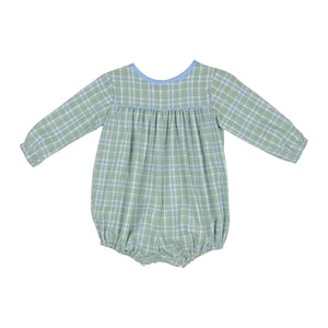 ANDREW BUBBLE L/S  - SAGE/ PERI PLAID