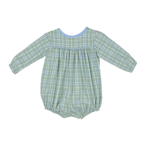 ANDREW BUBBLE L/S  - SAGE/ PERI PLAID