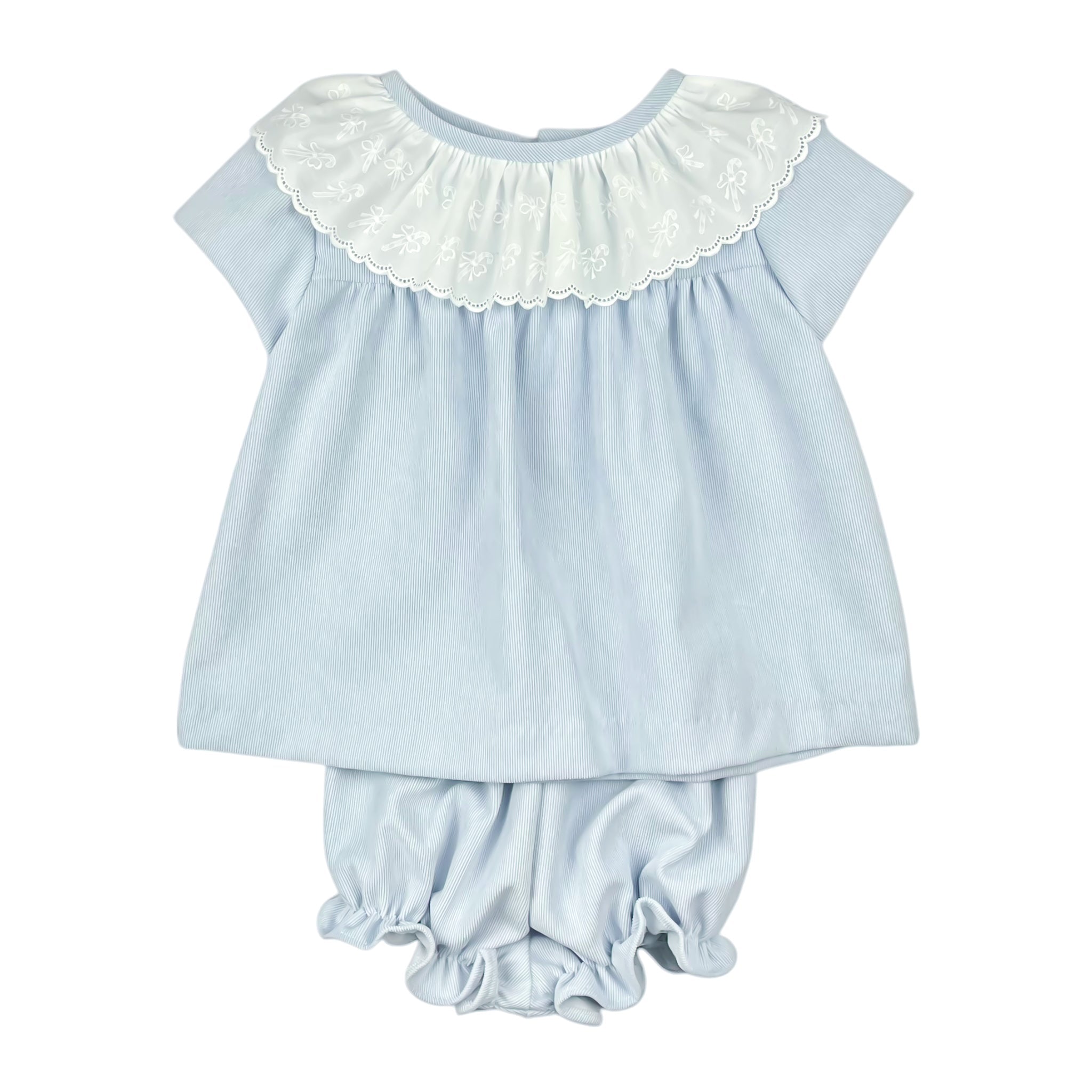 CLAIRE BLOOMER SET LACE - BLUE CORD