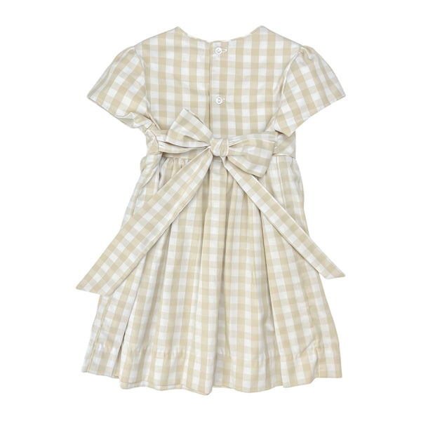 CHARLOTTE DRESS  - KHAKI CHECK