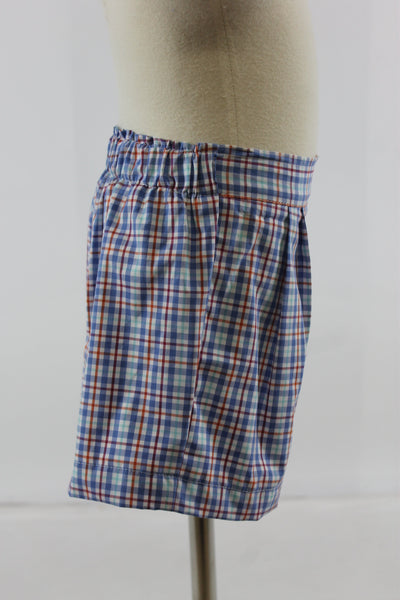 Tyler Boy Short Set - Blue red plaid