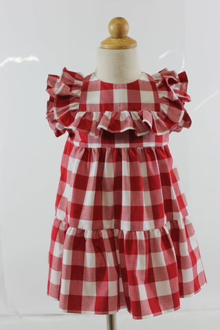 Mavora Dress - red buffalo check