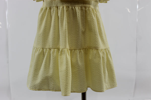 Mavora Dress - yellow stripe seer