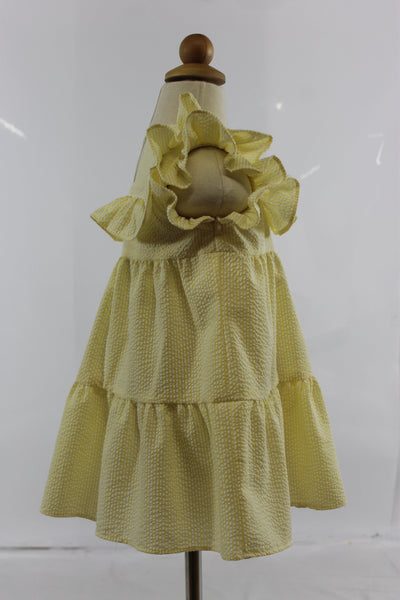 Mavora Dress - yellow stripe seer