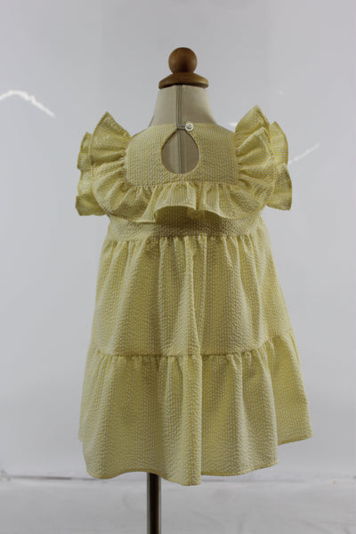 Mavora Dress - yellow stripe seer