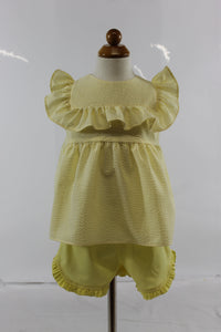 Mavora Girl Set - yellow stripe seer