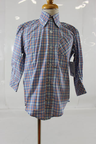 Button Down Shirt - Aqua Blue Plaid