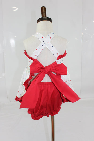 Charleston Bloomer Set - Blue Red Stars