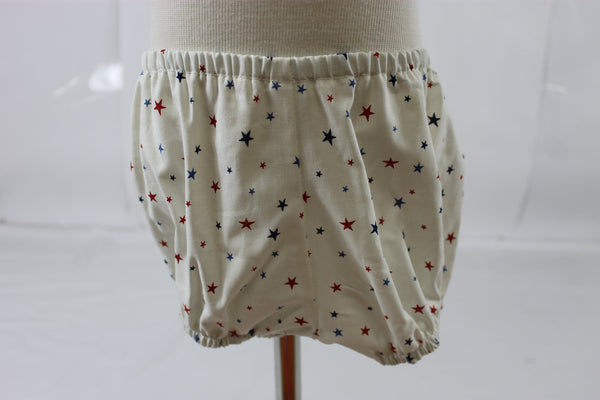 Diaper Boy Set s/s Bias Neck - Blue Red Stars