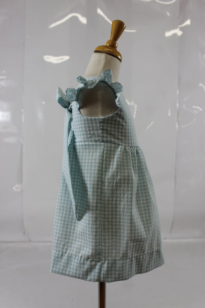 Florence Dress - Blue Check Seer