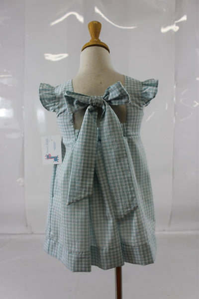 Florence Dress - Blue Check Seer