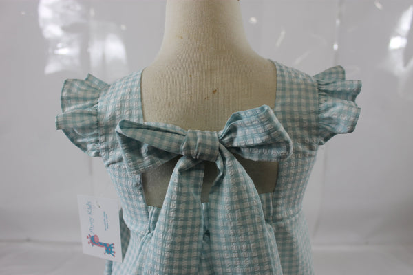 Florence Dress - Blue Check Seer