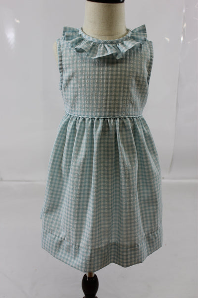 Kayla Dress - Blue Check Seer