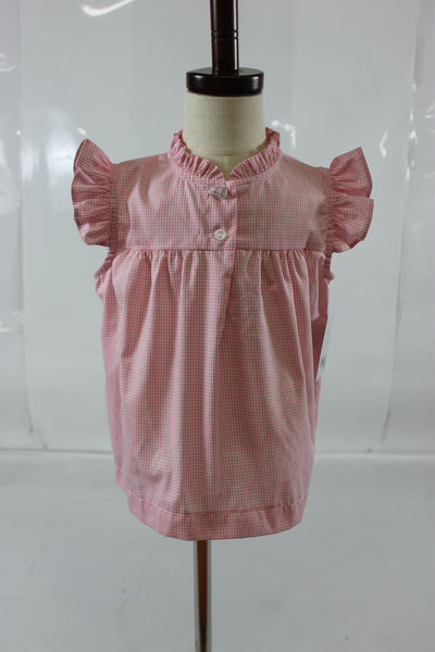 Nancy Top with Angel - Pink Gingham