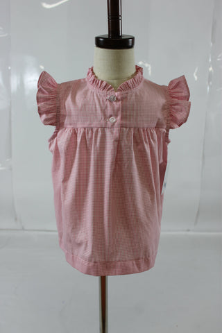 Nancy Top with Angel - Pink Gingham