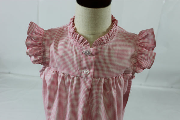 Nancy Top with Angel - Pink Gingham