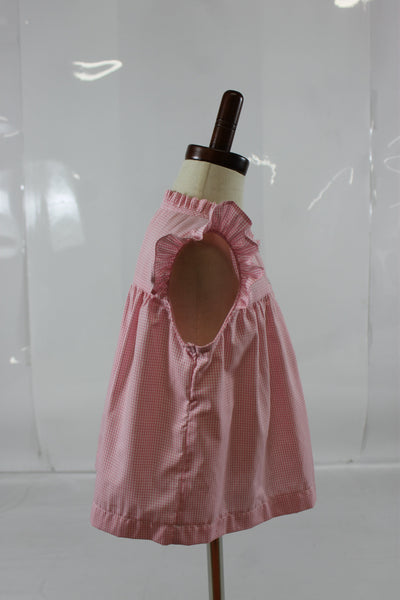 Nancy Top with Angel - Pink Gingham