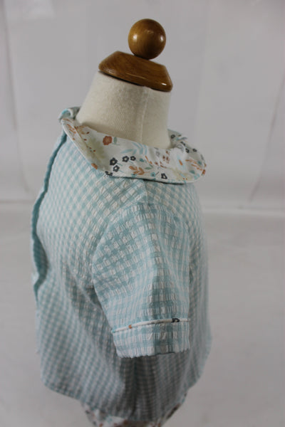 Diaper Boy Bloomer Set - Blue Check Seer