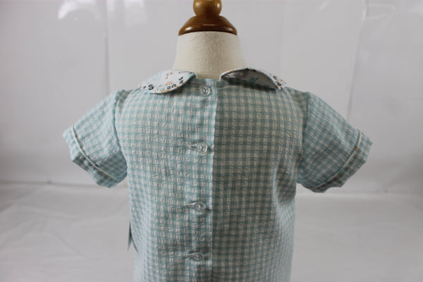 Diaper Boy Bloomer Set - Blue Check Seer