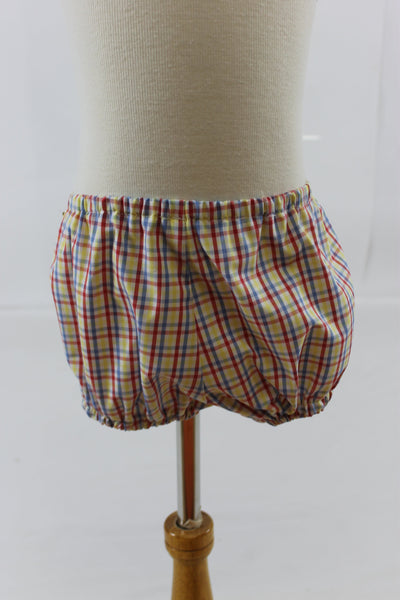 Diaper Boy Bloomer Set - Multi Bright Plaid