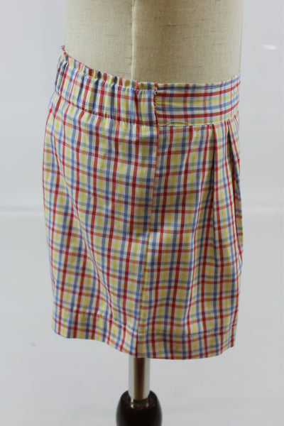 Peter Boy Short Set  - Multi Bright Plaid