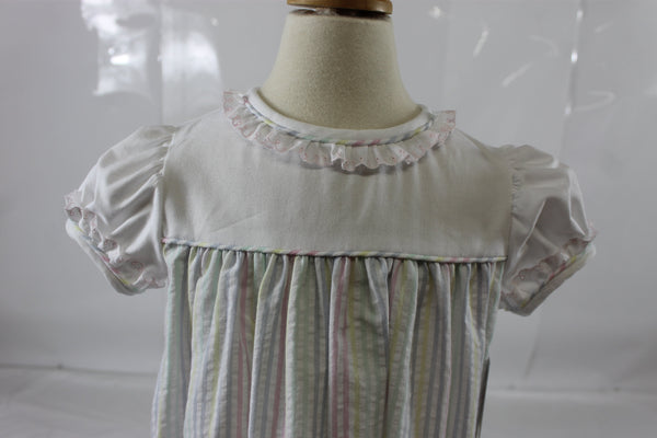 Christy Dress Lace S/S - Pastel Stripe