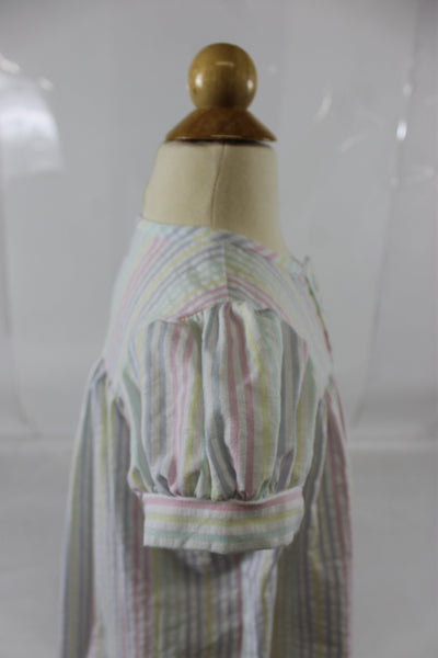 Clara Dress with Pipe - Pastel Stripe