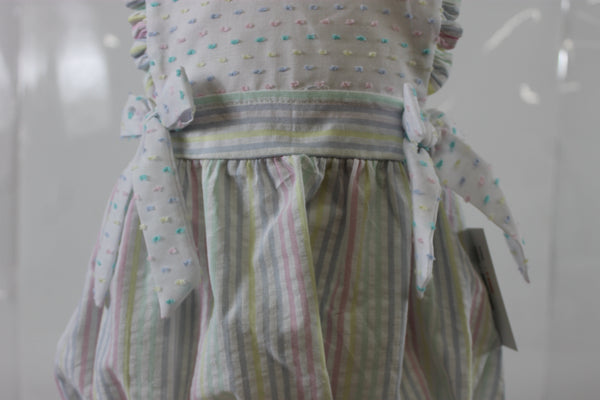 Elizabeth Bubble with Bow - Pastel Stripe