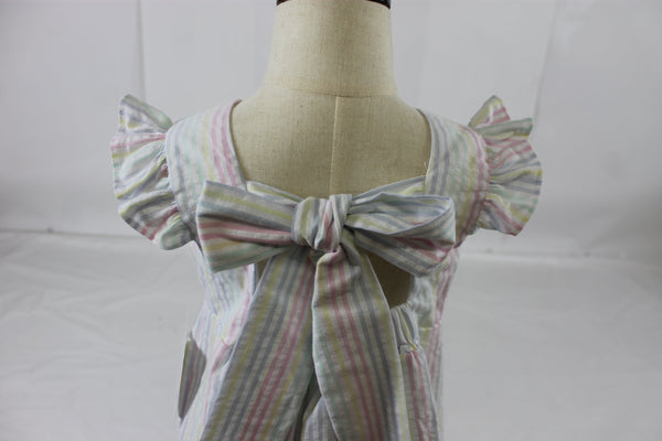 Florence Dress - Pastel Stripe