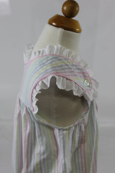 Haley Bubble with Lace - Pastel Stripe