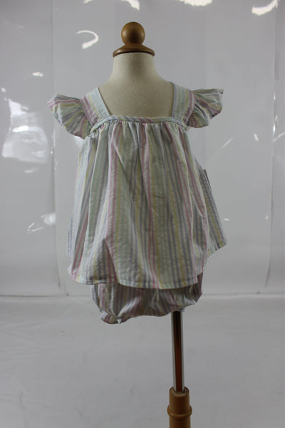 Isla Bloomer Set - Pastel Stripe