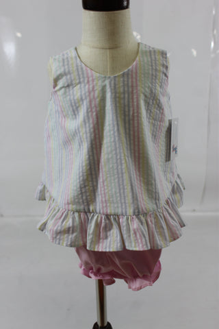 Olivia Bloomer Set - Pastel Stripe