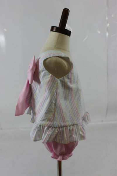 Olivia Bloomer Set - Pastel Stripe