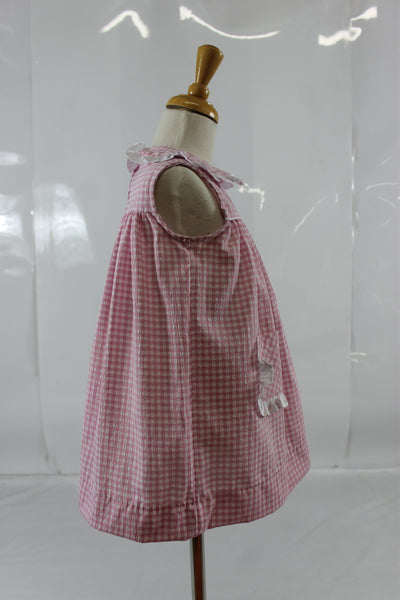 Adella Dress with Pocket - Pink Check Seer