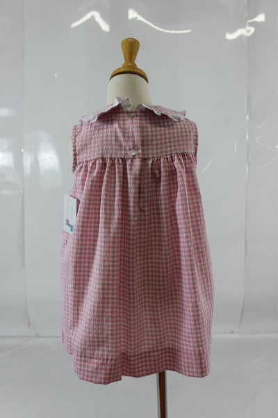 Adella Dress with Pocket - Pink Check Seer