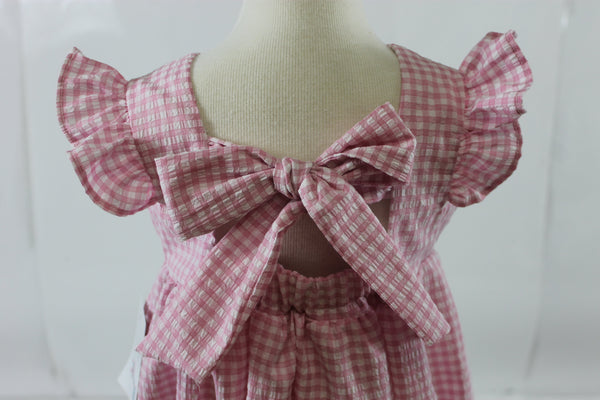 Florence Bubble - Pink Check Seer