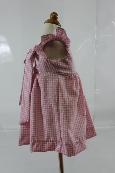 Florence Dress - Pink Check Seer