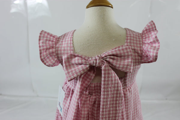 Florence Dress - Pink Check Seer