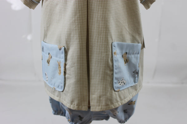 Diaper Boy Set S/S Bias Neck - Puppy