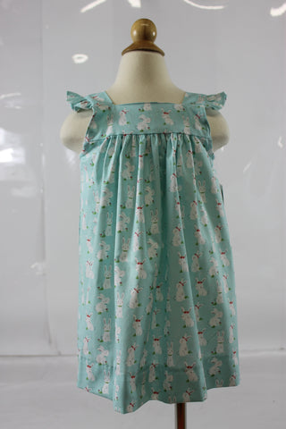 Perry Dress - White Bunny