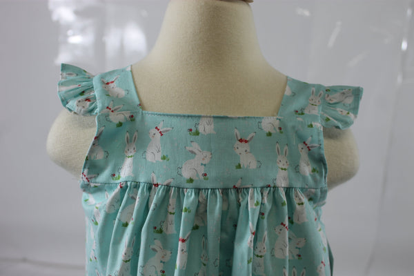 Perry Dress - White Bunny