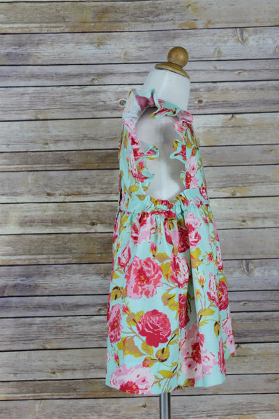Whitney Dress - Aqua Floral